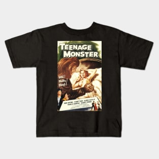 Vintage Drive-In Trash Movie Poster - Teenage Monster Kids T-Shirt